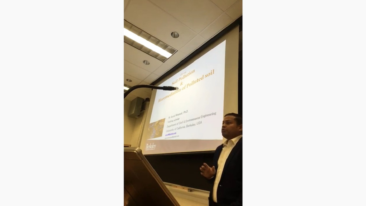 Soil Pollution Lecture in UC Berkeley by Professor Azizul Moqsud