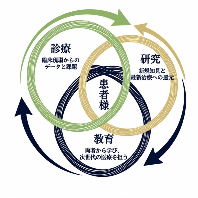 研究・教育・診療のサイクル