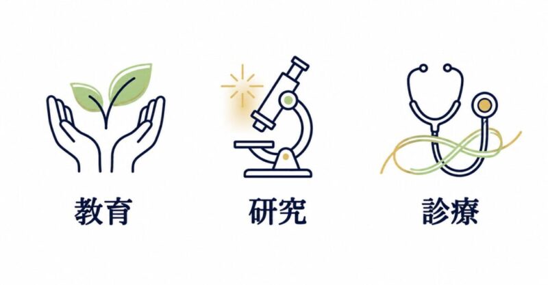 診療　研究　教育