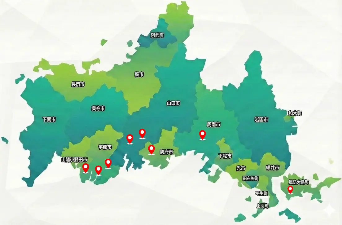 山口県　参画機関マップ